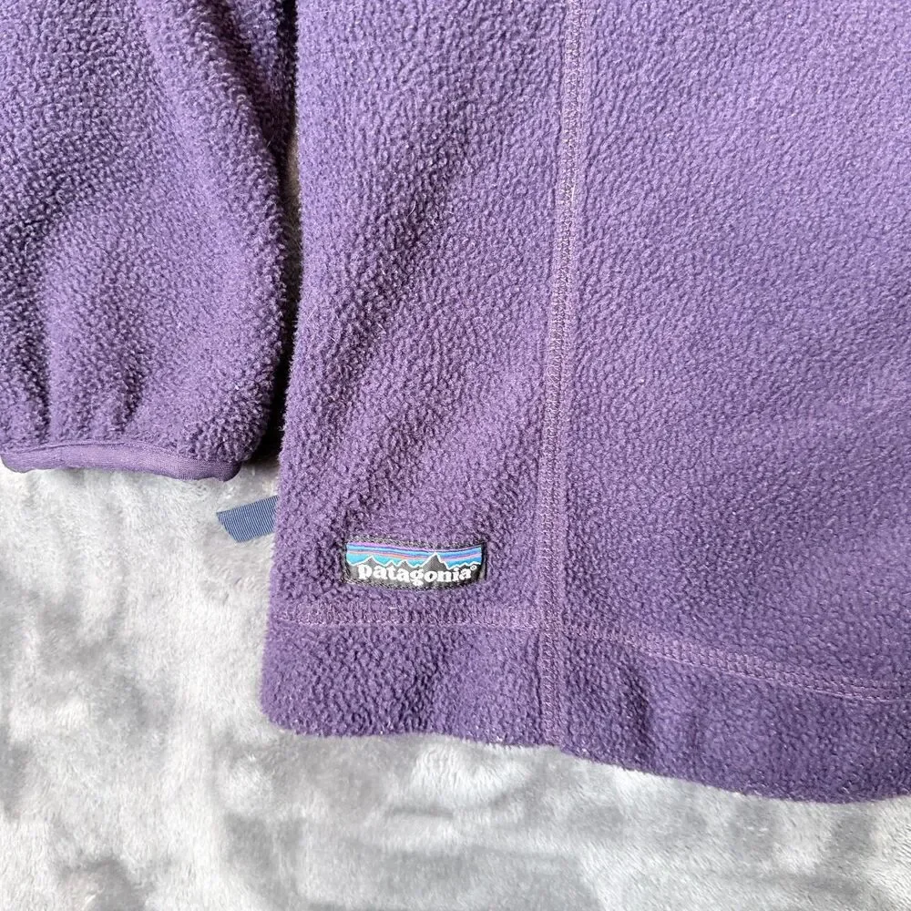 Patagonia Synchilla Womens Full-Zip Long Sleeve Size Large Purple Turtle Neck - Picture 8 of 8